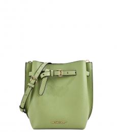 Michael Kors Green Emilia Small Bucket Bag