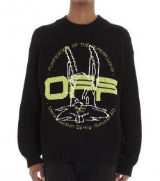 Black Front Logo Sweater