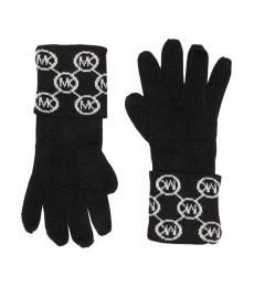 Charcoal Grey Argyle Logo Gloves