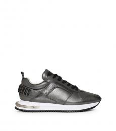 Bikkembergs Grey Metallic Harmonie Sneakers