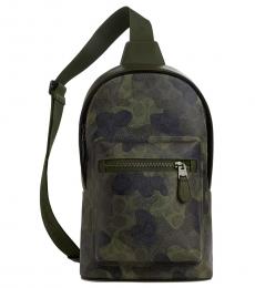 Coach Camo Print West Large Crossbody Bag