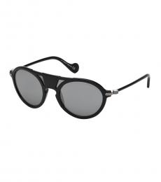 Moncler Black Pilot Sunglasses