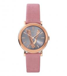 Versace Pink Virtus Logo Dial Watch