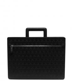Salvatore Ferragamo Black Gancini Large Briefcase Bag