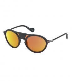 Orange Black Pilot Sunglasses