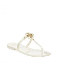 Tory Burch Ivory Mini Miller Flat Jelly Flats