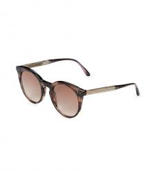 Havana Pink Round Sunglasses
