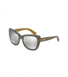 Dolce & Gabbana Grey Square Mirrored Sunglasses