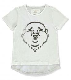 True Religion Girls White Mesh Accent T-Shirt