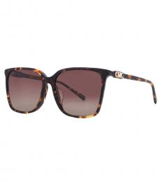 Michael Kors Dark Brown Canberra Square Sunglasses