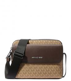 Michael Kors Brown Cooper Medium Crossbody Bag