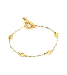 Golden Round Signature Charm Bracelet
