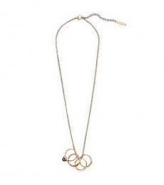 Armani Exchange Gold Multi Ring Fashionable Necklace