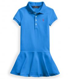 Ralph Lauren Little Girls Colby Blue Polo Dress