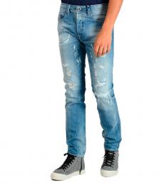 Diesel Blue Distressed Denim Buster Jeans