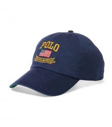Ralph Lauren Navy Blue Flag Chino Baseball Cap