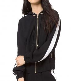 Michael Kors Black Contrast Stripe Hooded Jacket