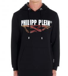 Philipp Plein Black Logo Embroidery Sweatshirt