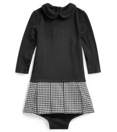 Ralph Lauren Baby Girls Black Houndstooth Dress