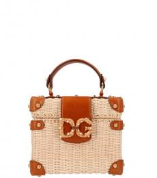 Dolce & Gabbana Beige DG amore Mini Satchel