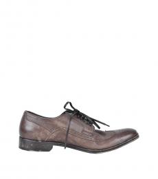 Dolce & Gabbana Solid Brown Wingtip Lace Ups
