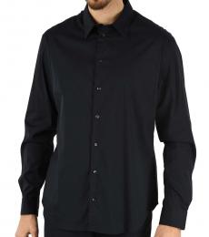 Emporio Armani Dark Blue Cotton Popeline Shirt