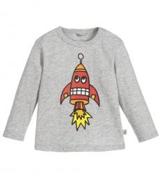 Stella McCartney Baby Boys Grey Rocket T-Shirt