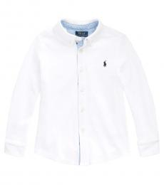 Ralph Lauren Little Boys White Interlock Shirt
