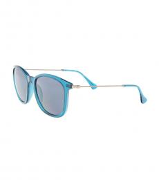 Shiny Blue Square Sunglasses