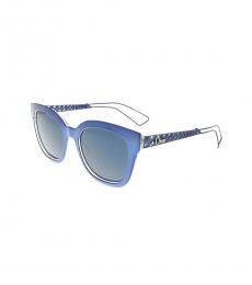Christian Dior Blue Crystal Square Sunglasses