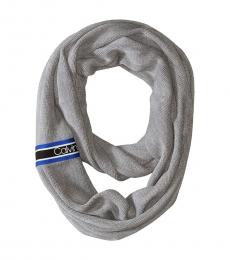Calvin Klein Heather Mid Grey Racer Stripe Infinity Scarf