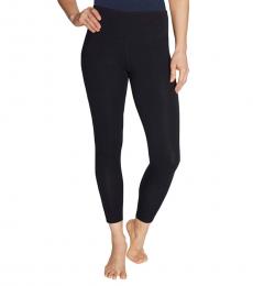 Betsey Johnson Black-Shirring Side Panel Leggings