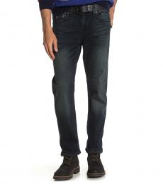 True Religion Dark Grey Geno Flap Pocket Slim Leg Jeans