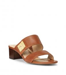 Ralph Lauren Deep Saddle Tan Windham City Heels