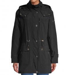 Michael Kors Black Missy Crinkle Nylon Anorak