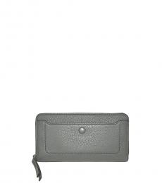 Dark Grey Zip-Around Wallet