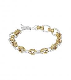 Golden Cable Chain Toggle Bracelet