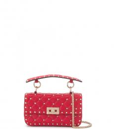 Valentino Garavani Red Rockstud Spike Mini Shoulder Bag