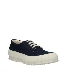 Blue Fabric Sneakers