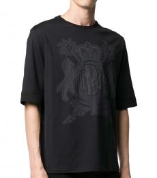 Black Easy Fit Coat Of Arms T-Shirt