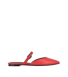 Red Anoki Pointed Toe Mules