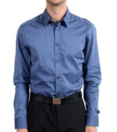 Versace Collection Blue Long Sleeve Dress Shirt
