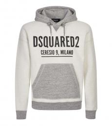 Dsquared2 Off White Front Logo Hoodie