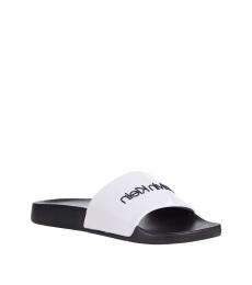 Calvin Klein White Black Andies Slides
