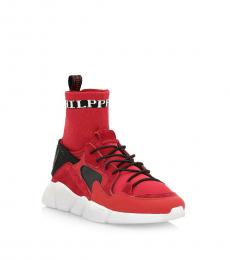 Boys Red Sock Elastic Sneakers