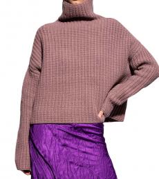 Diesel Brown Wool Turtleneck Sweater