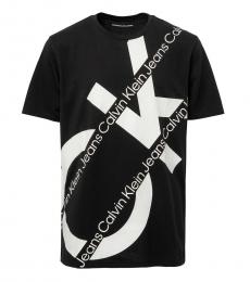 Calvin Klein Boys Black Logo Taping T-shirt