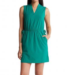 Calvin Klein Green V-Neck Dress