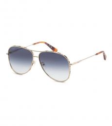 Ferragamo Golden Aviator Sunglasses