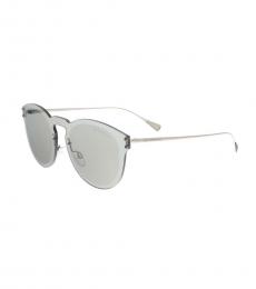 Emporio Armani Silver Stylish Round Sunglasses